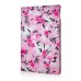 360 Degree Rotation Design Flower Pattern Stand Leather Smart Case for iPad Air 2 ( iPad 6 ) - Pink