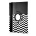 360 Degree Rotation Design Wave Pattern Stand Leather Smart Case for iPad Air 2 ( iPad 6 ) - Black