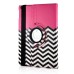 360 Degree Rotation Design Wave Pattern Stand Leather Smart Case for iPad Air ( iPad 5 ) - Magenta