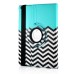 360 Degree Rotation Design Wave Pattern Stand Leather Smart Case for iPad Mini 1/2/3 - Green