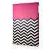 360 Degree Rotation Design Wave Pattern Stand Leather Smart Case for iPad Mini 1/2/3 - Magenta