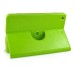 360 Degree Rotation Horse Skin Magnetic Stand Leather Smart Case for iPad Air - Green