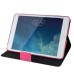 360 Degree Rotation Horse Skin Magnetic Stand Leather Smart Case for iPad Air - Magenta