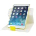 360 Degree Rotation Horse Skin Magnetic Stand Leather Smart Case for iPad Air - Yellow