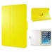 360 Degree Rotation Horse Skin Magnetic Stand Leather Smart Case for iPad Air - Yellow