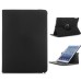 360 Degree Rotation Jean Fabric Wake/Sleep Flip Stand Smart Cover with Card Slot for iPad Air - Black