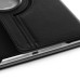 360 Degree Rotation Jean Fabric Wake/Sleep Flip Stand Smart Cover with Card Slot for iPad Air - Black