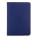 360 Degree Rotation Jean Fabric Wake/Sleep Flip Stand Smart Cover with Card Slot for iPad Air - Dark Blue