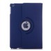 360 Degree Rotation Jean Fabric Wake/Sleep Flip Stand Smart Cover with Card Slot for iPad Air - Dark Blue