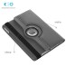 360 Degree Rotation Jean Fabric Wake/Sleep Flip Stand Smart Cover with Card Slot for iPad Air - Grey