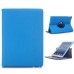 360 Degree Rotation Jean Fabric Wake/Sleep Flip Stand Smart Cover with Card Slot for iPad Air - Light Blue