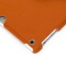 360 Degree Rotation Jean Fabric Wake/Sleep Flip Stand Smart Cover with Card Slot for iPad Air - Orange