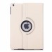 360 Degree Rotation Jean Fabric Wake/Sleep Flip Stand Smart Cover with Card Slot for iPad Air - White