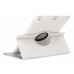 360 Degree Rotation Jean Fabric Wake/Sleep Flip Stand Smart Cover with Card Slot for iPad Air - White