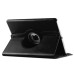 360 Rotating Folio Lychee Grain Wake / Sleep Leather Flip Swivel Stand Case Cover With Elastic Belt For iPad Air 2 (iPad 6) - Black