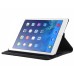 360 Rotating Folio Lychee Grain Wake / Sleep Leather Flip Swivel Stand Case Cover With Elastic Belt For iPad Air 2 (iPad 6) - Black