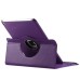 360 Rotating Folio Lychee Grain Wake / Sleep Leather Flip Swivel Stand Case Cover With Elastic Belt For iPad Air 2 (iPad 6) - Purple