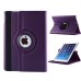 360 Rotating Folio Lychee Grain Wake / Sleep Leather Flip Swivel Stand Case Cover With Elastic Belt For iPad Air 2 (iPad 6) - Purple