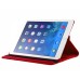 360 Rotating Folio Lychee Grain Wake / Sleep Leather Flip Swivel Stand Case Cover With Elastic Belt For iPad Air 2 (iPad 6) - Red