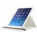 360 Rotating Folio Lychee Grain Wake / Sleep Leather Flip Swivel Stand Case Cover With Elastic Belt For iPad Air 2 (iPad 6) - White