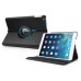 360 Rotating Folio Lychee Grain Wake / Sleep Leather Flip Swivel Stand Case Cover With Elastic Belt For iPad Air (iPad 5)