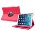 360 Rotating Folio Lychee Grain Wake / Sleep Leather Flip Swivel Stand Case Cover With Elastic Belt For iPad Air (iPad 5)