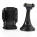 360° Rotating Universal Car Mount Suction Holder For Smartphone -  Black