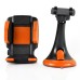 360° Rotating Universal Car Mount Suction Holder For Smartphone - Orange