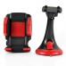 360° Rotating Universal Car Mount Suction Holder For Smartphone -  Red