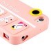 3D Animal on the Happy Bus Pattern Silicone Back Case Cover for iPhone 4 iPhone 4S - Pink