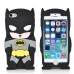 3D Cartoon Batman Pattern Impact Resistant Silicone Jelly Cases Cover For iPhone 5 iPhone 5s - Black