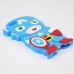 3D Cartoon Captain America Pattern Impact Resistant Silicone Jelly Cases Cover For iPhone 5 iPhone 5s - Blue