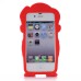 3D Cartoon Superman Pattern Impact Resistant Silicone Jelly Cases Cover For iPhone 4S iPhone 4 - Red