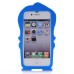 3D Cartoon Superwoman Pattern Impact Resistant Silicone Jelly Cases Cover For iPhone 4S iPhone 4 - Blue