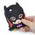 3D Cute Cartoon Bat Woman Pattern Impact Resistant Silicone Jelly Case Cover For iPhone 5 iPhone 5s - Black