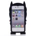 3D Cute Cartoon Batgirl Absorption Rubberized Silicone Jelly Case Cover For iPhone 4S iPhone 4 - Black