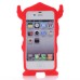 3D Cute Cartoon Captain Hammer Shock Absorption Rubberized Silicone Jelly Case Cover For iPhone 4S iPhone 4