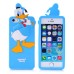 3D Cute Cartoon Donald Duck Pattern Shock Absorbing Soft Silicone Case Cover For iPhone 5 iPhone 5s - Blue