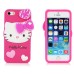 3D Cute Cartoon Hello Kitty  Bowknot Pattern Shock Absorption Soft Silicone Cases Cover For iPhone 5 iPhone 5s