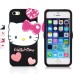 3D Cute Cartoon Hello Kitty  Bowknot Pattern Shock Absorption Soft Silicone Cases Cover For iPhone 5 iPhone 5s