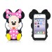 3D Cute Cartoon Mickey Mouse Pattern Anti-Shock Soft Silicone Cases Cover For iPhone 4 iPhone 4S