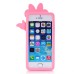 3D Cute Cartoon Minnie Mouse Pattern Shock Absorbing Soft Silicone Case Cover For iPhone 5 iPhone 5s - Pink