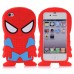 3D Cute Cartoon Spider Man Anti-Shock Rubberized Silicone Jelly Case Cover For iPhone 4S iPhone 4 - Red