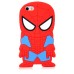 3D Cute Cartoon Spider man Pattern Impact Resistant Silicone Jelly Case Cover For iPhone 5 iPhone 5s - Red