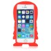 3D Cute Cartoon Spider man Pattern Impact Resistant Silicone Jelly Case Cover For iPhone 5 iPhone 5s - Red