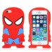 3D Cute Cartoon Spider man Pattern Impact Resistant Silicone Jelly Case Cover For iPhone 5 iPhone 5s - Red