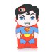 3D Cute Cartoon Superman Pattern Impact Resistant Silicone Jelly Case Cover For iPhone 5 iPhone 5s - Red