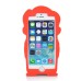 3D Cute Cartoon Superman Pattern Impact Resistant Silicone Jelly Case Cover For iPhone 5 iPhone 5s - Red