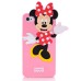 3D Cute Disney Cartoon Mickey Mouse Pattern Shock Absorbing Soft Silicone Cases Cover For iPhone 4 iPhone 4S - Pink