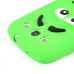 3D Cute M&M Pattern Silicone Rubberized Case Cover for Samsung Galaxy S3 - Green